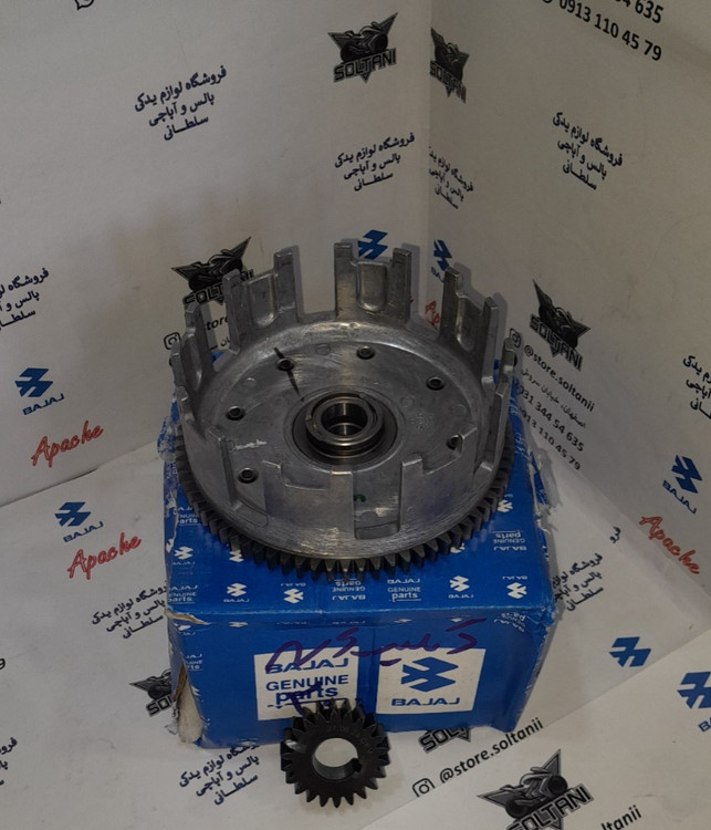 دیسک کلاچ همراه با دنده مقابل موتور پالس ns 200 ان اس و rs ار اس اصلی