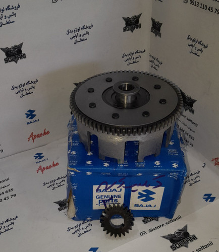 دیسک کلاچ همراه با دنده مقابل موتور پالس ns 200 ان اس و rs ار اس اصلی